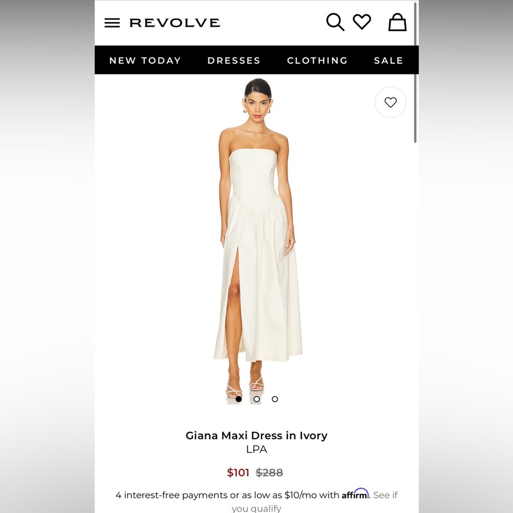 LPA Elegant Ivory Maxi Dress - WORN ONCE